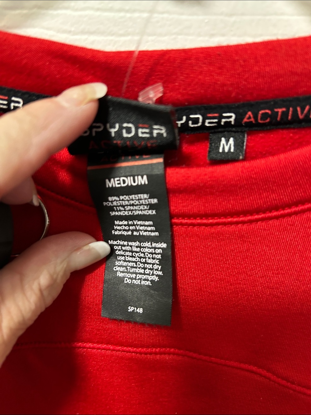 Spider Red Long-Sleeve Performance Top - Picture 6 of 6